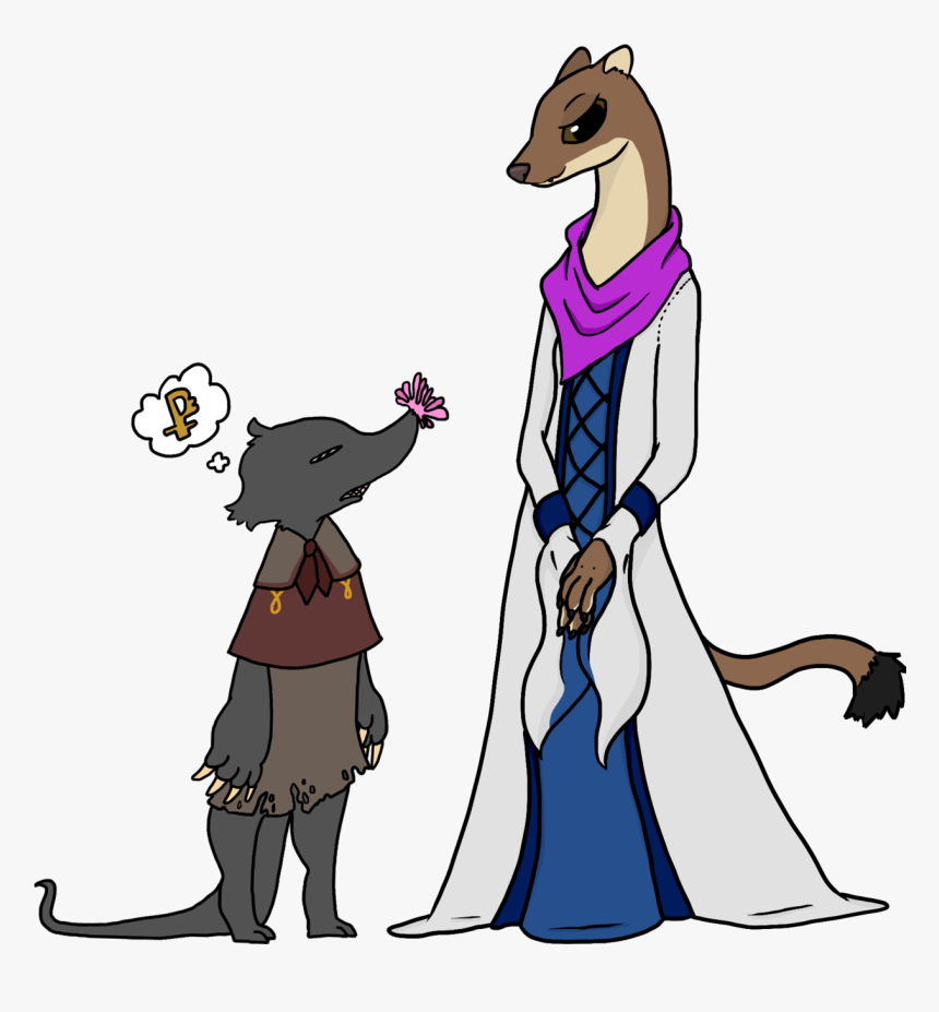 @canadianmerc"s Weasel Seamstress Abagail, With Her - Cartoon, HD Png Download, Free Download
