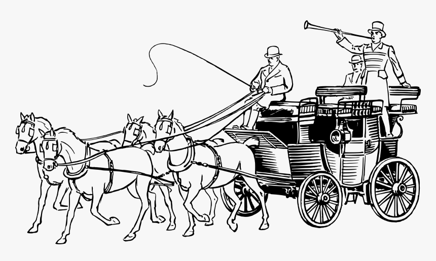 Carriage Big Image Png - Carriage Clipart Black And White, Transparent Png, Free Download