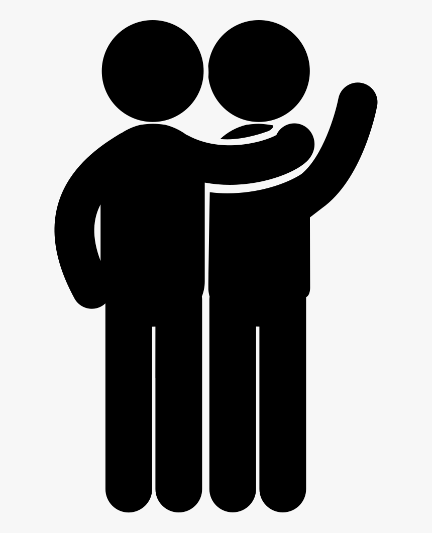 Two Male Friends Communication Standing One In Front - Png Icon Two Friends, Transparent Png, Free Download