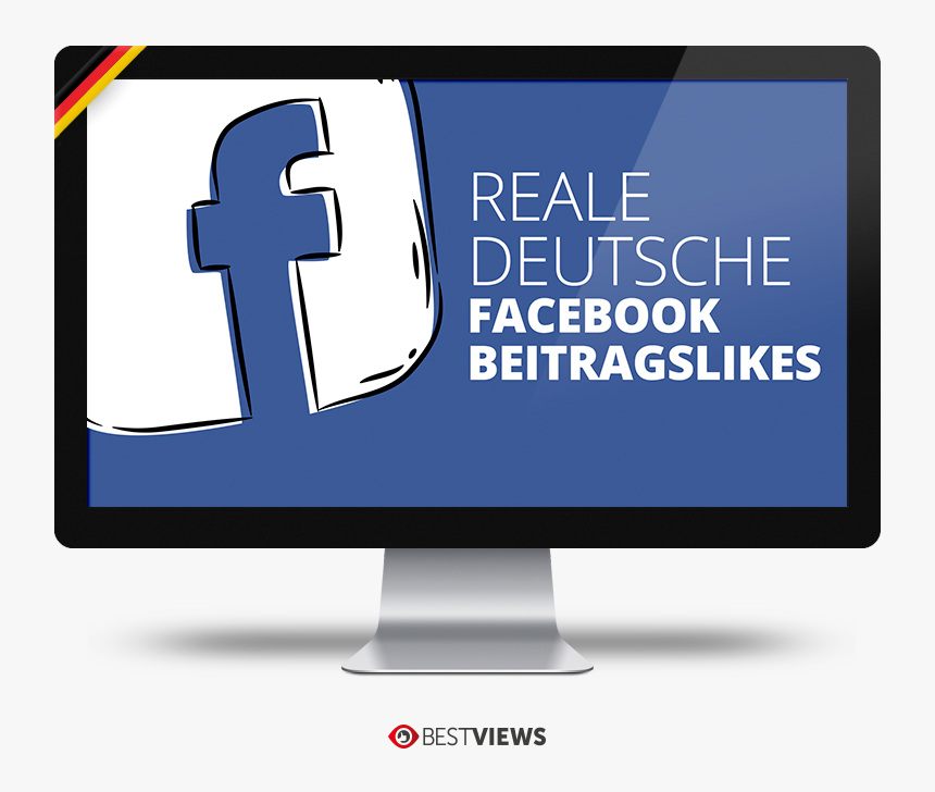 Facebook Reale Deutsche Beitrags Likes Kaufen - Led-backlit Lcd Display, HD Png Download, Free Download