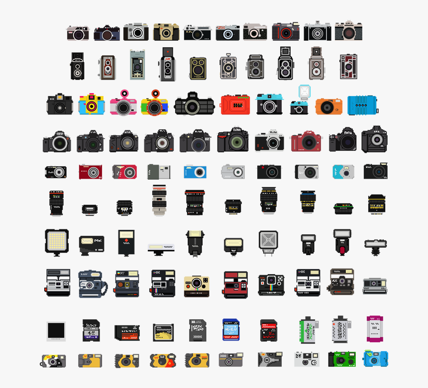 Old Camera Pixel Art, HD Png Download, Free Download