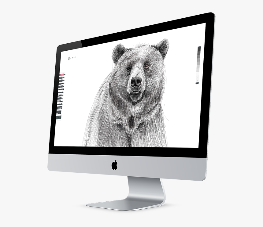 Mac Apple Monitor - Tayasui Sketches Mac, HD Png Download, Free Download