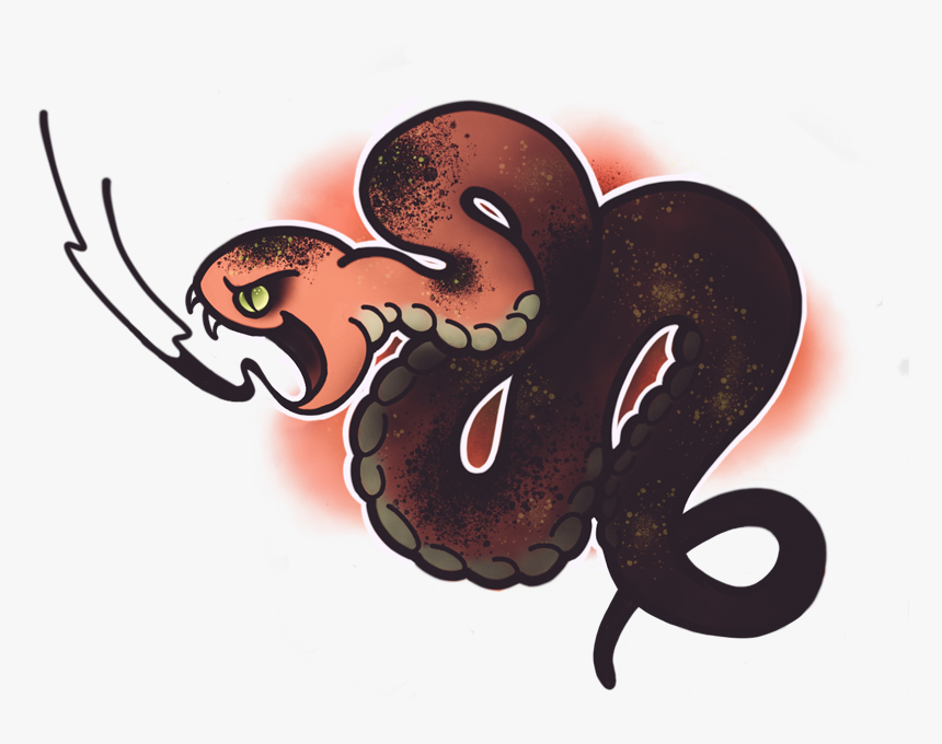 Fat Snake 2d Flat Graffiti Flash Tattoo Tattoo Design - Illustration, HD Png Download, Free Download