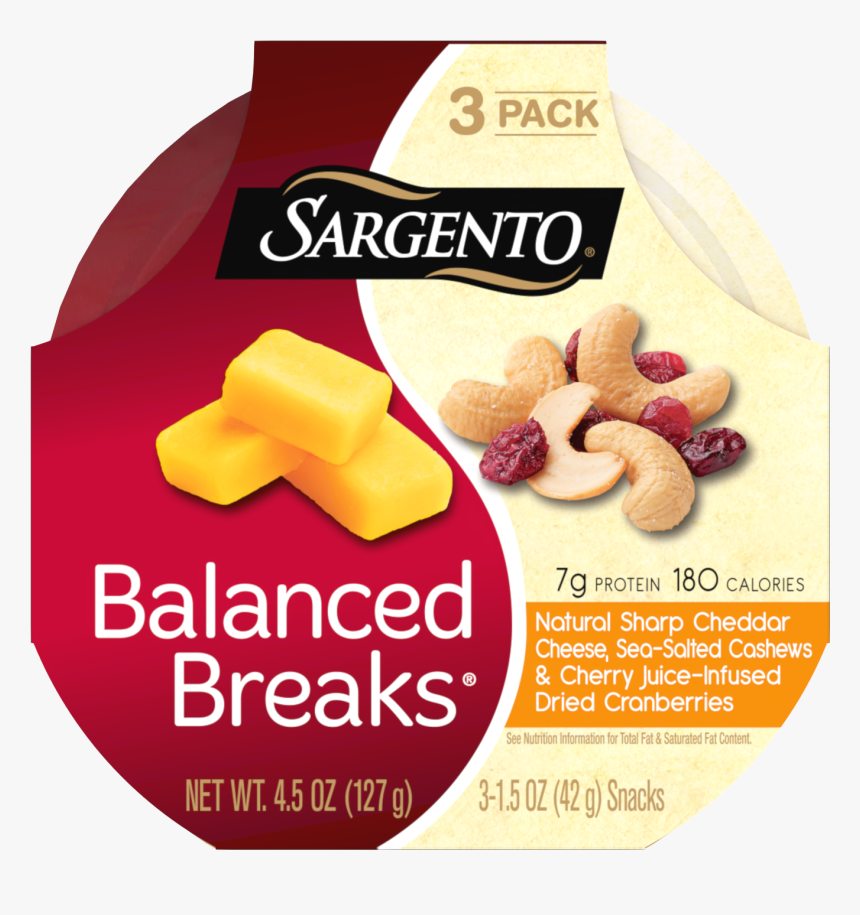 Balanced Breaks® Natural Sharp Cheddar Cheese With - Sargento Balanced Breaks Sweet, HD Png Download, Free Download
