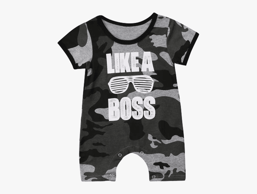 Petite Bello Romper 0-6 Months Like A Boss Camouflage - Romper Suit, HD Png Download, Free Download
