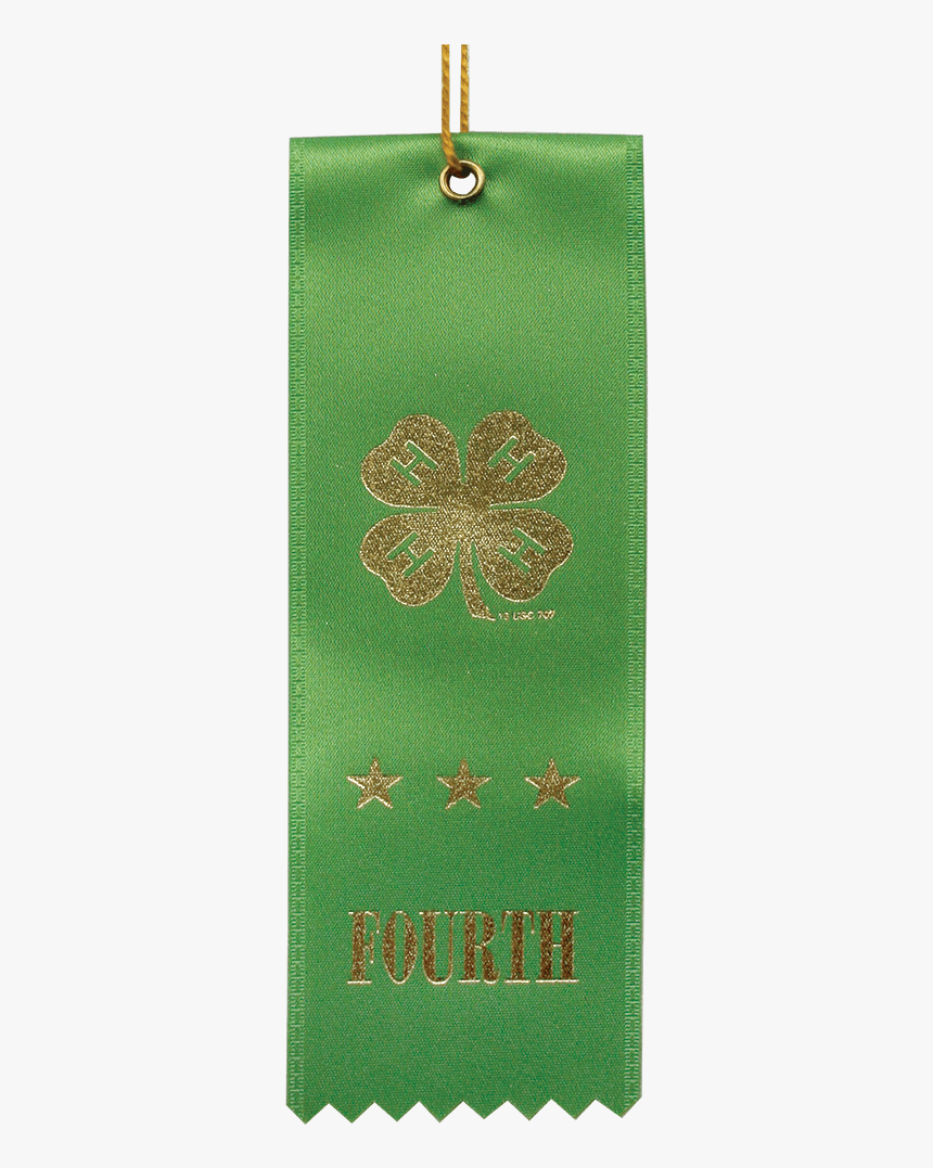 Green Fourth Place Ribbon - Placemat, HD Png Download, Free Download