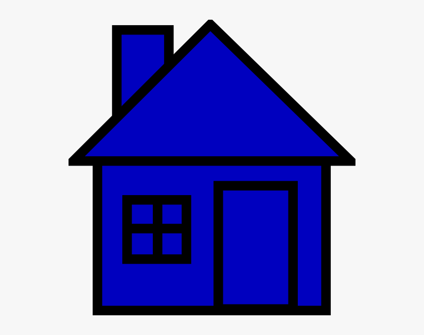Blue House Clipart Clip Free Library Blue House Clip, HD Png Download, Free Download