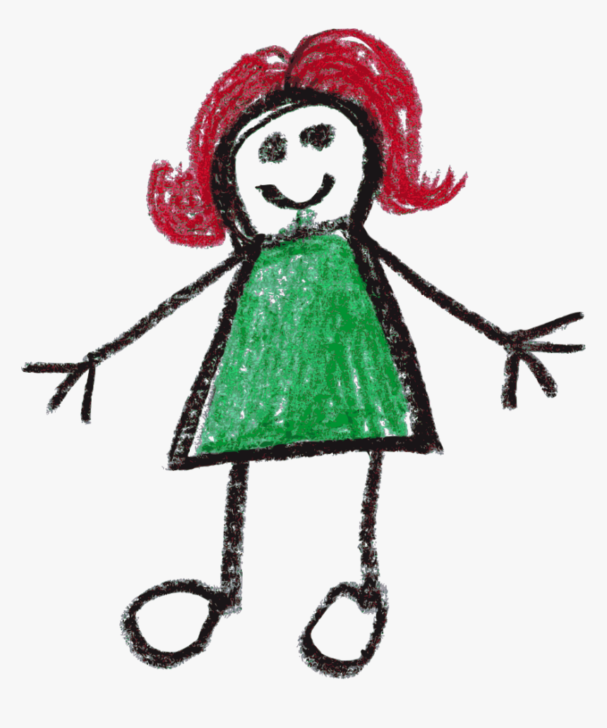 Crayon Doodle Happy Kids Drawing 6 - Child Art, HD Png Download, Free Download