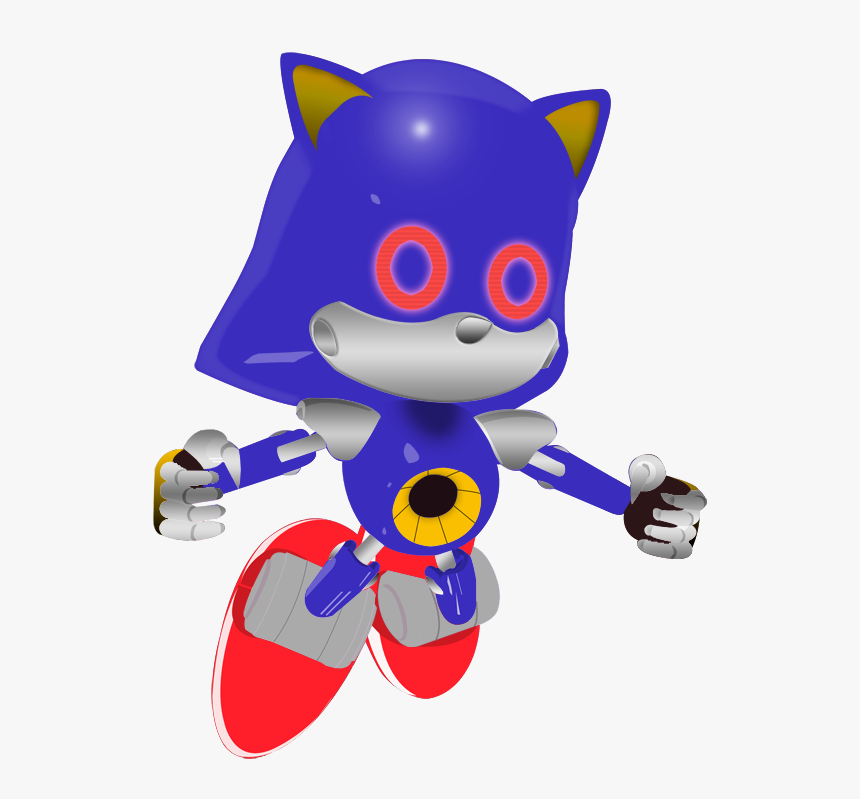 Sonic Sega Saturn Render , Png Download - Sonic Cd Metal Sonic Render, Transparent Png, Free Download