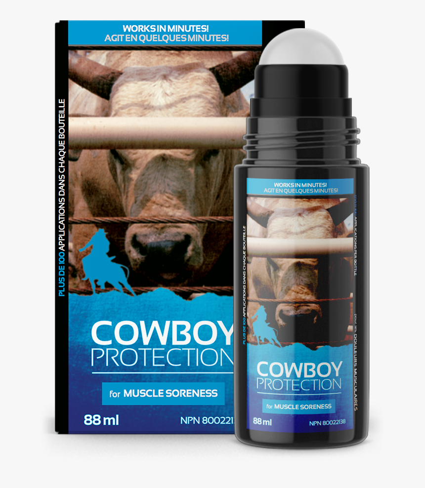Cowboy Protection Muscle Soreness Packaging Png - Working Animal, Transparent Png, Free Download