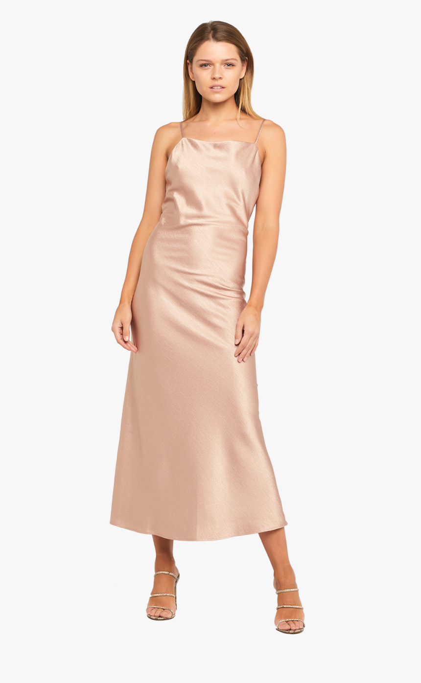 Estelle Drape Dress In Colour Pale Dogwood - Satin, HD Png Download, Free Download