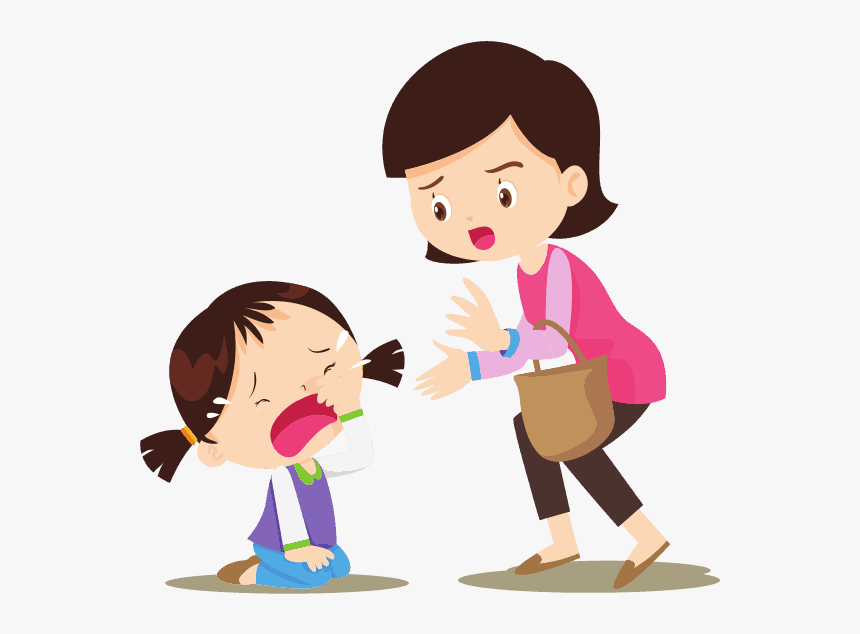 Girl Cries Mother Gives In - Kid Hitting Clipart, HD Png Download, Free Download