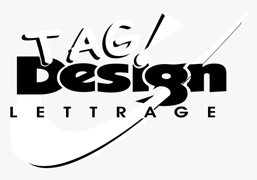 Tag Design Logo Black And White - Calligraphy, HD Png Download, Free Download