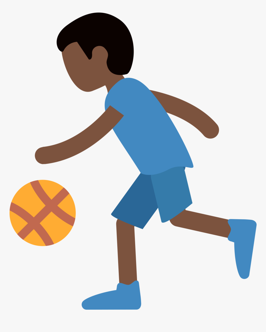 Vector Black And White Library Basketball Player Clipart - Someone Bouncing A Ball, HD Png Download, Free Download