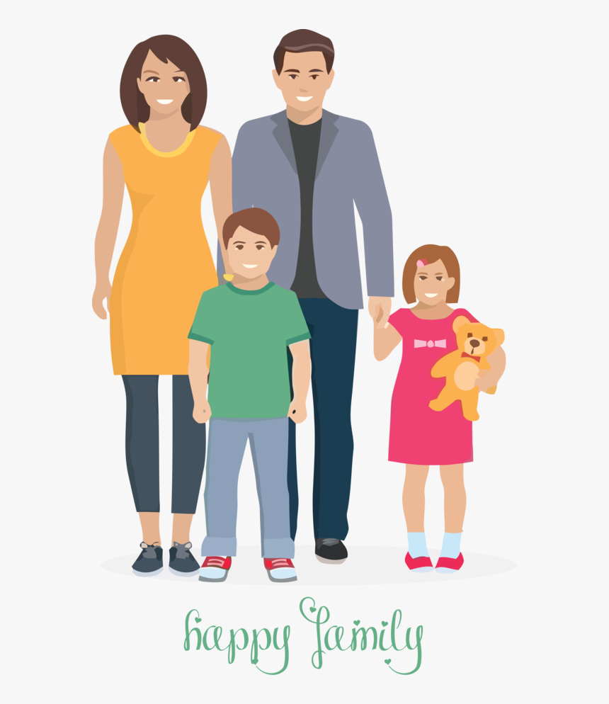 Transparent Family Day People Cartoon Standing For, HD Png Download, Free Download