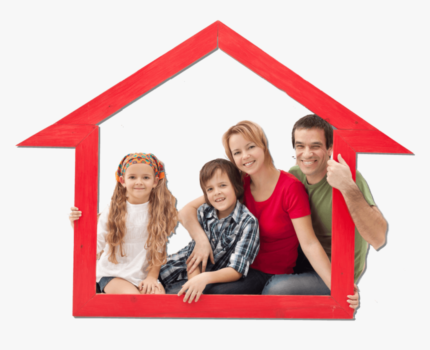 Happy Family Buying A House - Happy Family Home Png, Transparent Png, Free Download