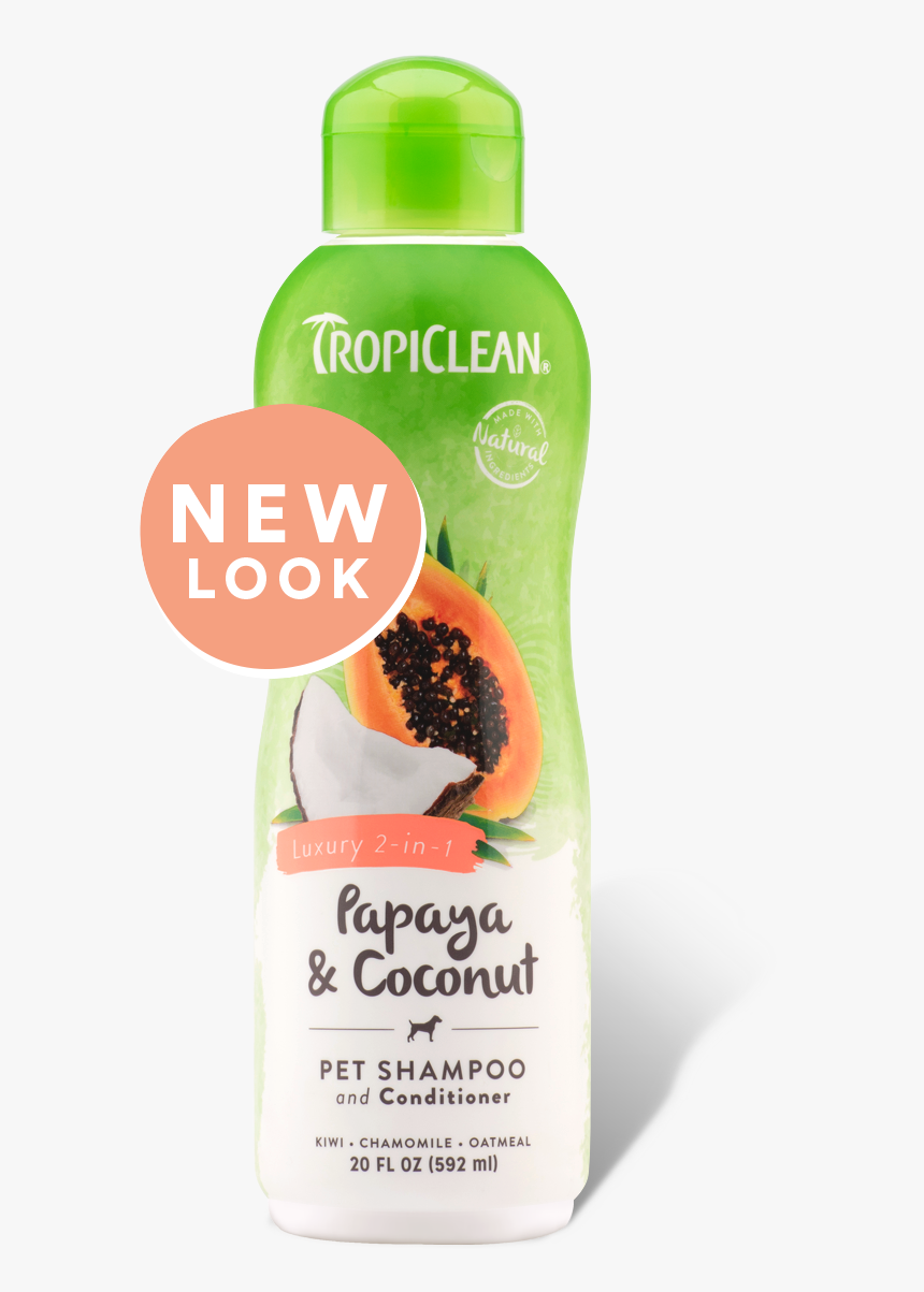 Coconut Clipart Green Papaya - Tropiclean Papaya And Coconut Pet Shampoo And Conditioner, HD Png Download, Free Download