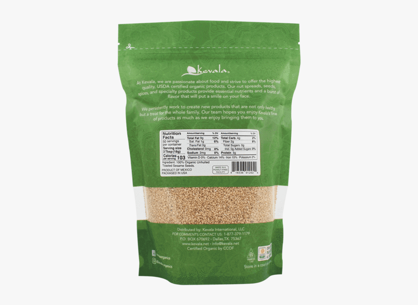 Toasted Sesame Seeds Nutrition Facts, HD Png Download, Free Download