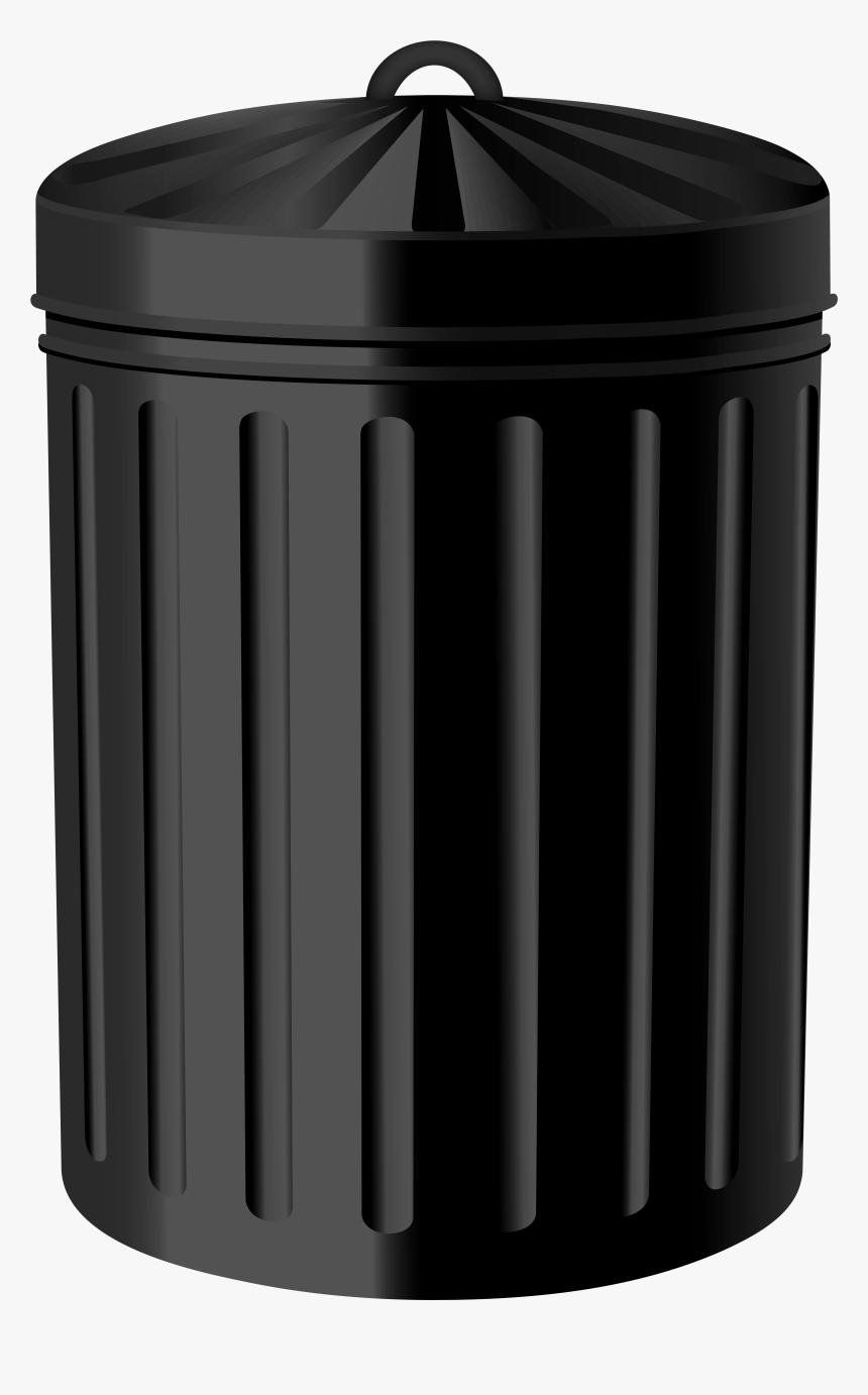 Black Steel Trash Can Png Clipart - Plastic, Transparent Png, Free Download