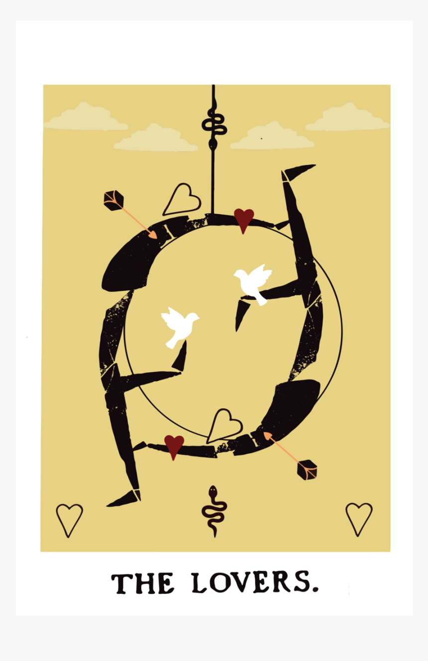 Illustration © Lorna Dolby-stevens 2019 Lovers Tarot - Graphic Design, HD Png Download, Free Download