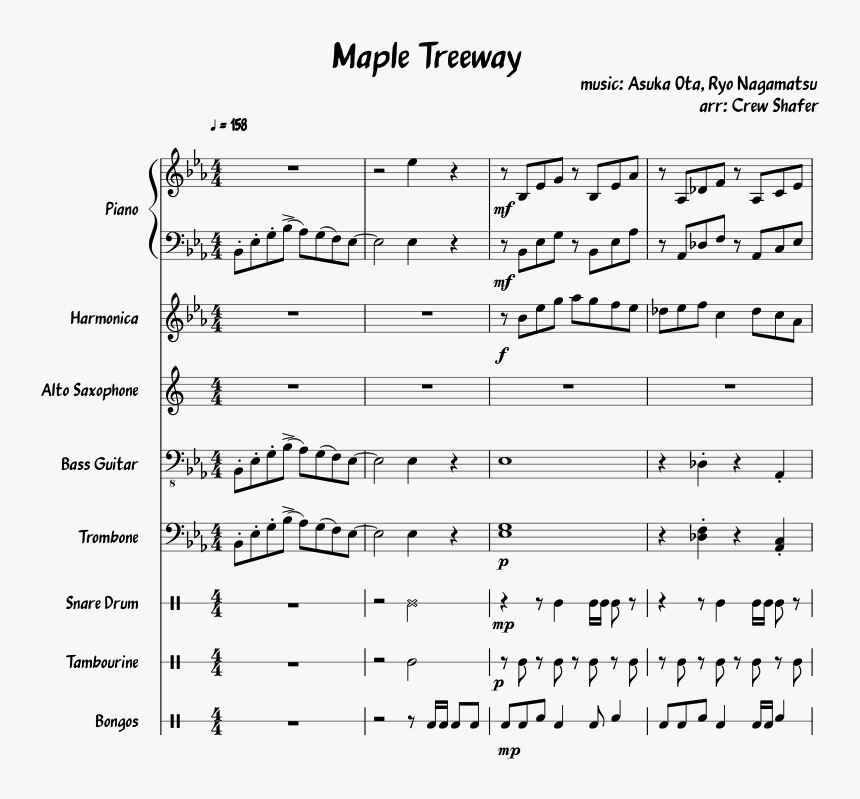 Maple Treeway Png - Partitura Vals Frances Para Acordeon, Transparent Png, Free Download