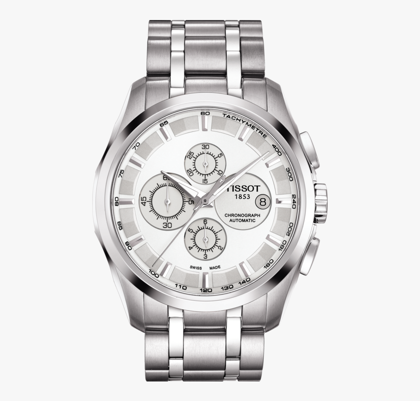 Tissot Couturier Automatic Chronograph Watch With Silver - Tissot Watches Chronograph Quartz, HD Png Download, Free Download