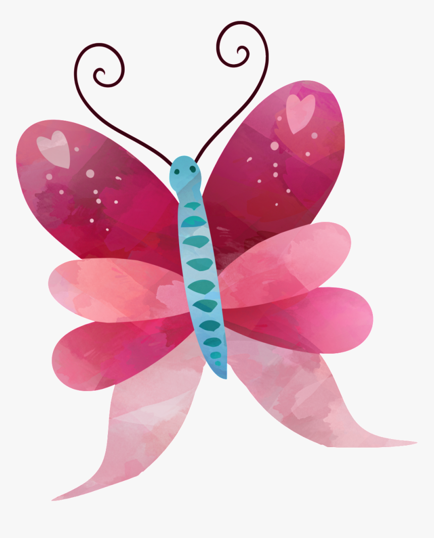 Hermosa Mariposa Acuarela Cartoon Png, Transparent Png, Free Download