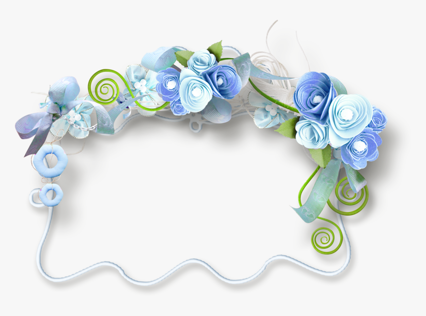 Blue Roses Frames - Blue Roses Frame Png, Transparent Png, Free Download