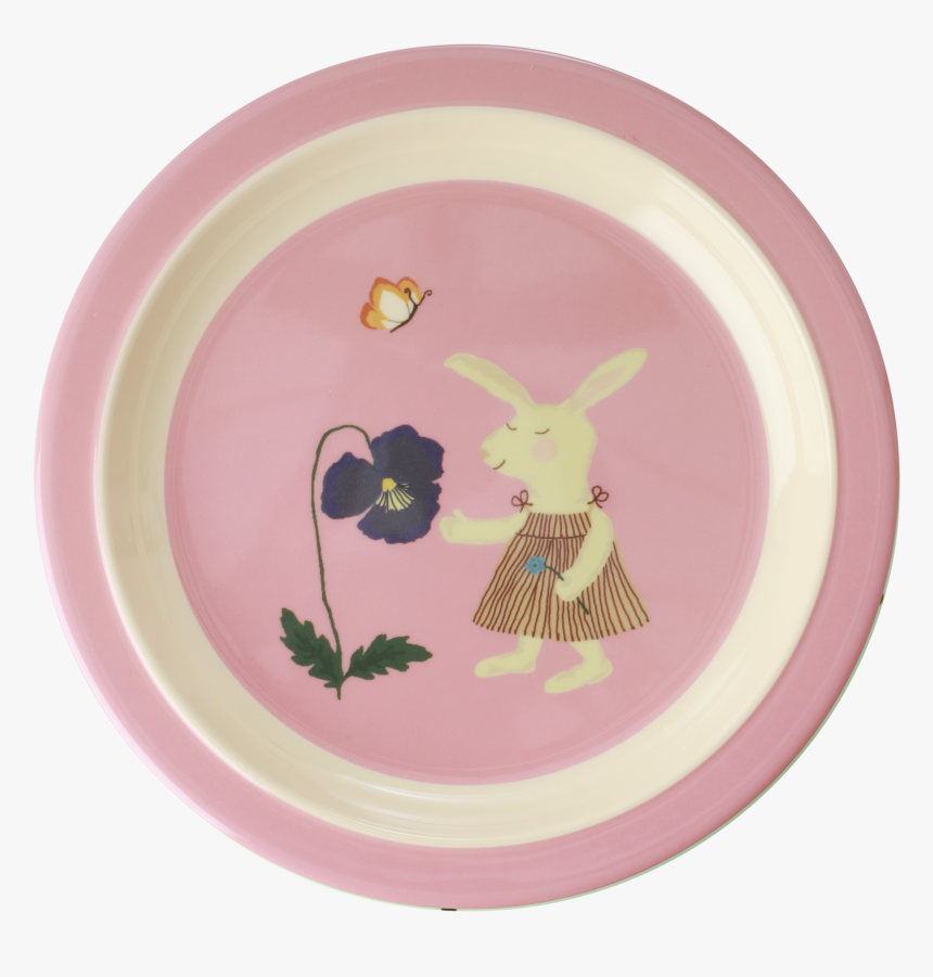 Rice Kinder-melamin-kinderteller Bunny Print, HD Png Download, Free Download