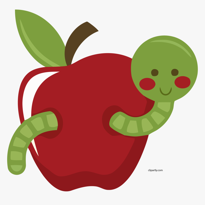 Apple And Worm Clipart, HD Png Download, Free Download