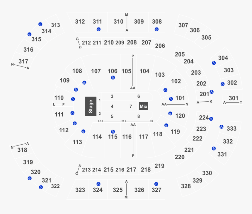 Bridgestone Arena Seating Chart For All, HD Png Download, Free Download