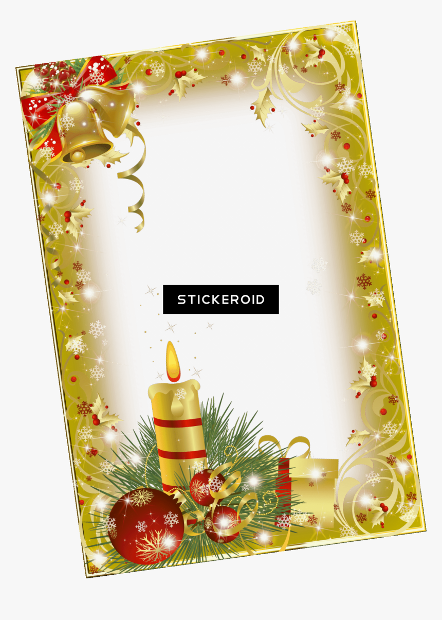 Thug Life Gold Chain Shiny - Gold Christmas Frame Background, HD Png Download, Free Download