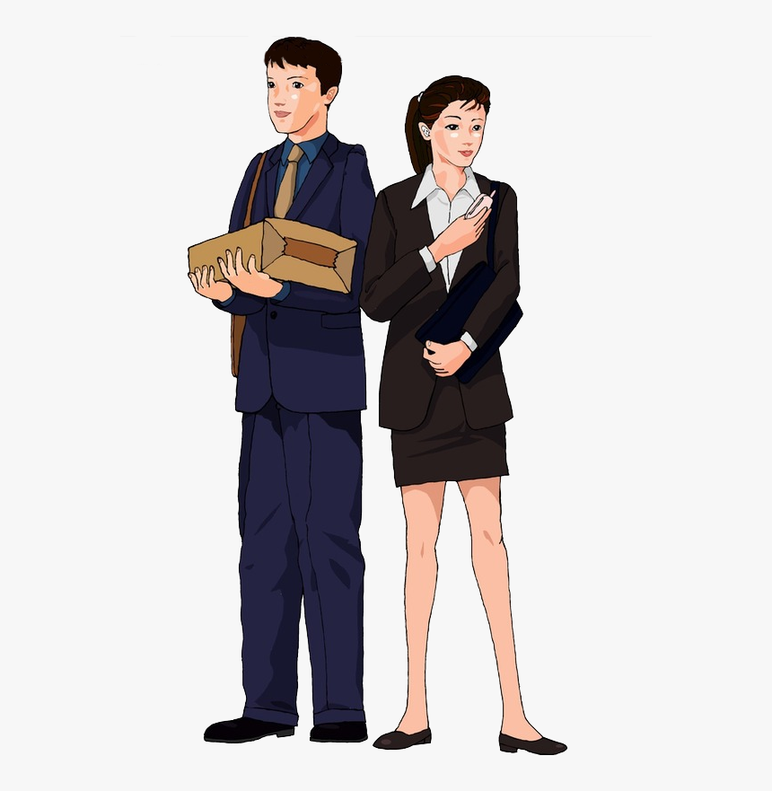 Clip Art Cartoon Wear Men And Women - Suit For Women Cartoon, HD Png Download, Free Download