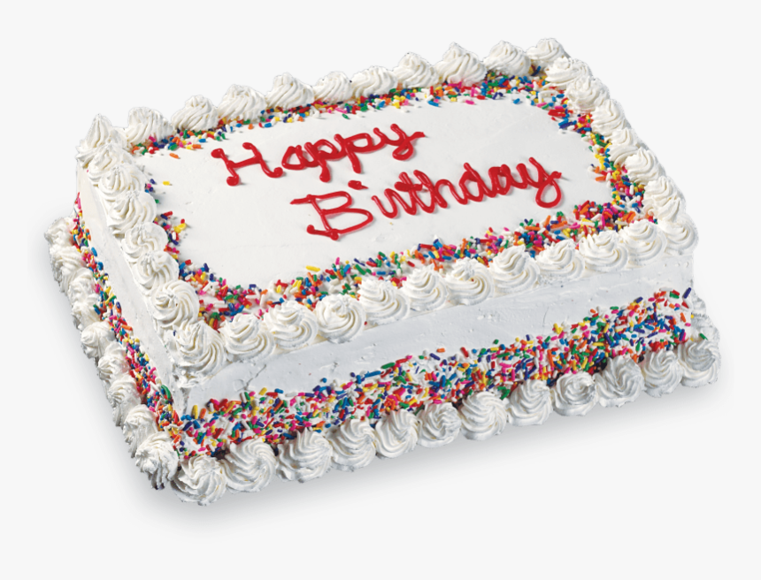 Birthday Cake Rectangle - Square Vanilla Birthday Cake, HD Png Download, Free Download