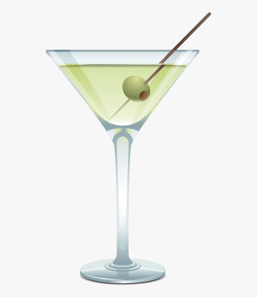 Martini Cocktail Glass Blue Lagoon Cosmopolitan - Transparent Background Martini Transparent, HD Png Download, Free Download