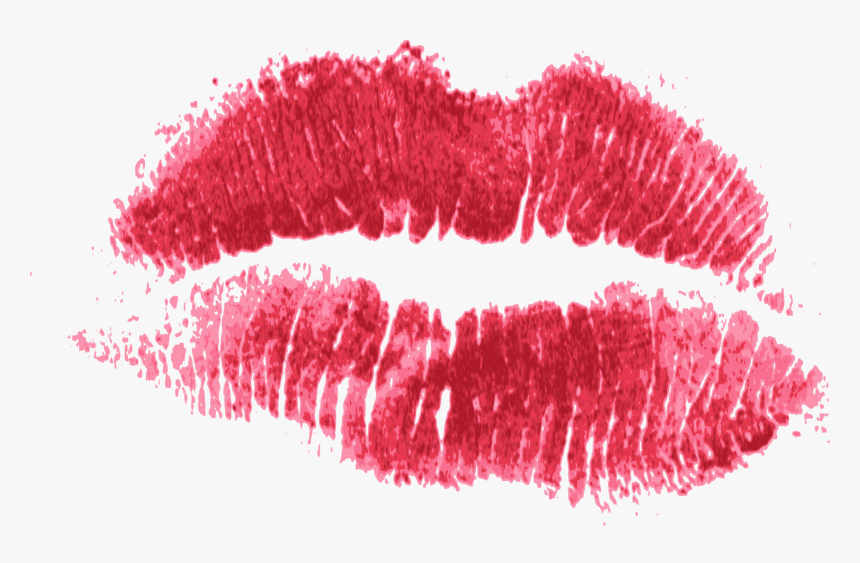 Red Print Kiss Lips Png Transparent - Transparent Background Lip Mark, Png Download, Free Download