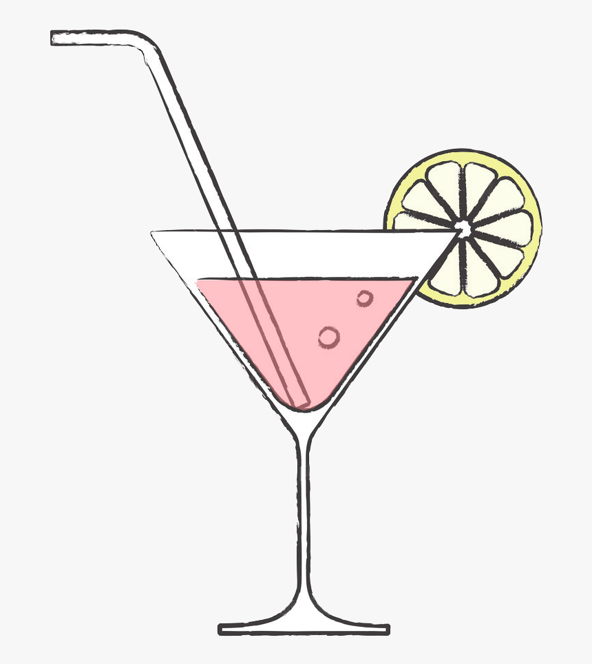 Cocktail Glass Drawing, HD Png Download, Free Download