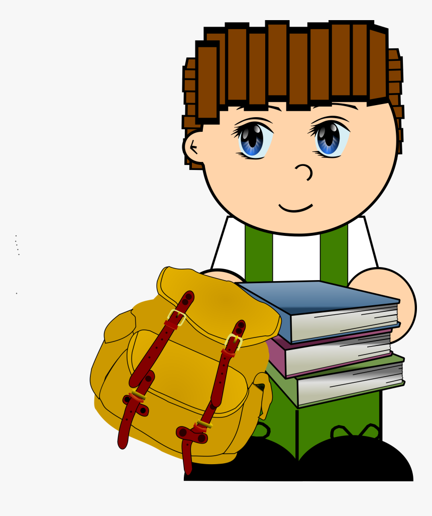 Transparent Kid With Backpack Clipart - Rucksack Clipart, HD Png Download, Free Download