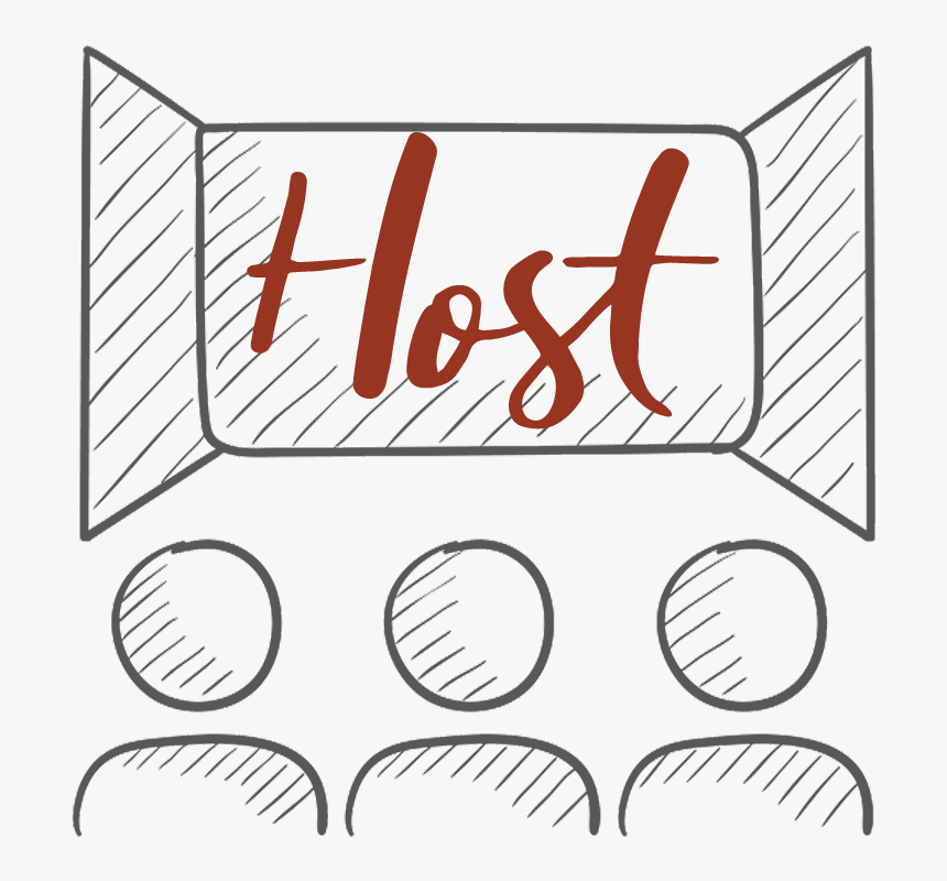 Host Word Art V5 - Line Art, HD Png Download, Free Download