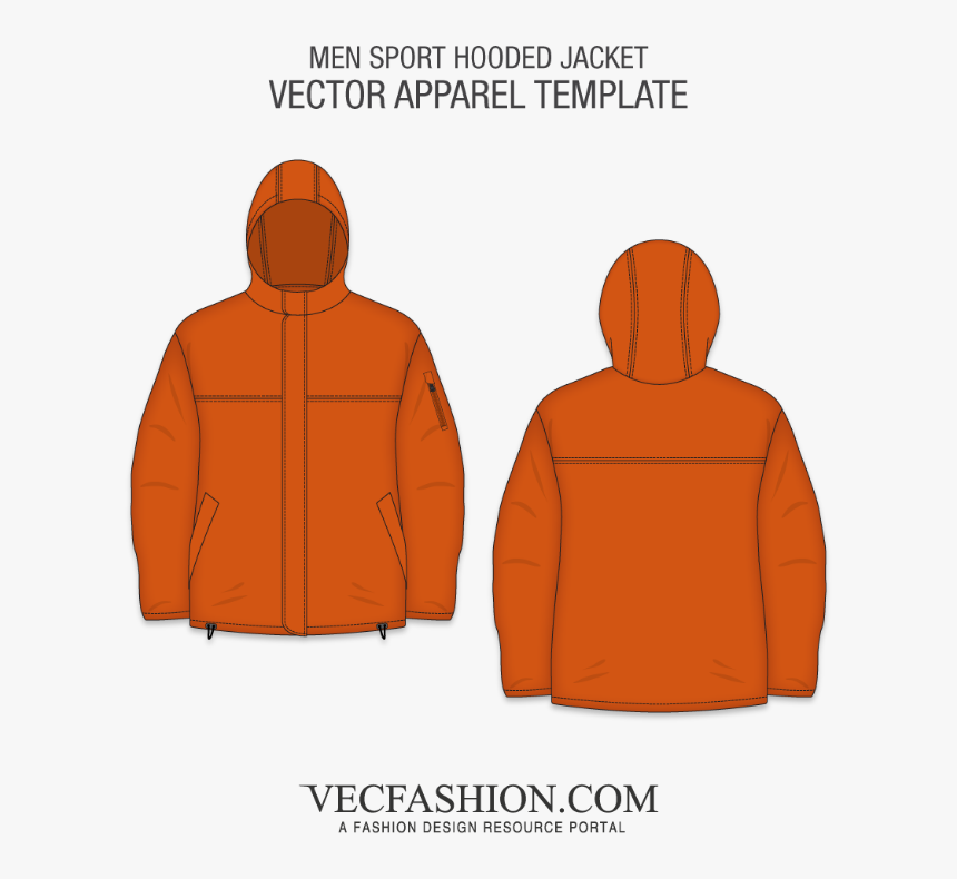 Jacket Vest Template - Bomber Jacket Template Png, Transparent Png, Free Download
