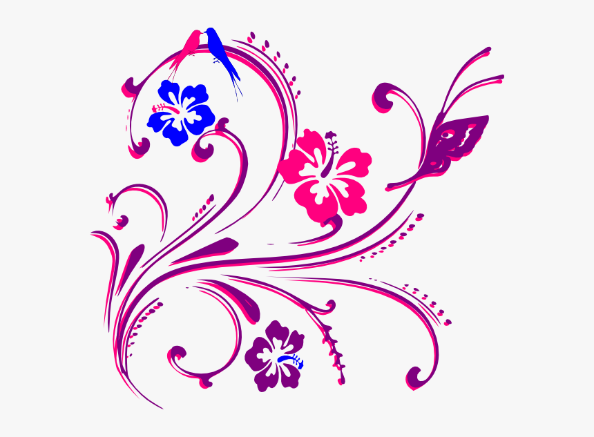 Butterfly Scroll Purple Blue Pink Tei Svg Clip Arts - Shadi Card Logo Hd, HD Png Download, Free Download