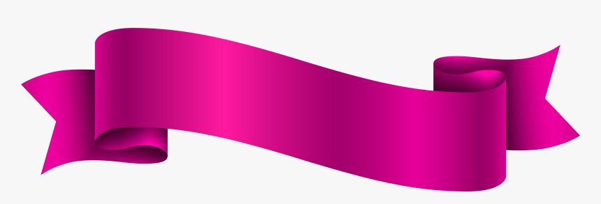 Transparent Scroll Banner Png - Transparent Background Pink Banner Png, Png Download, Free Download