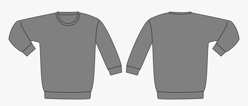 Angle,outerwear,sleeve - Crew Neck Template Png, Transparent Png, Free Download