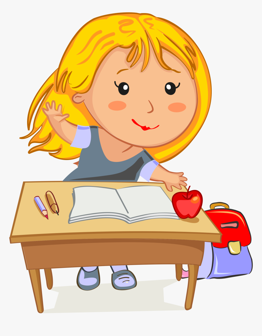 Blonde, Cartoon, Character, Colorful, Comic Characters - Cartoon Character At School, HD Png Download, Free Download