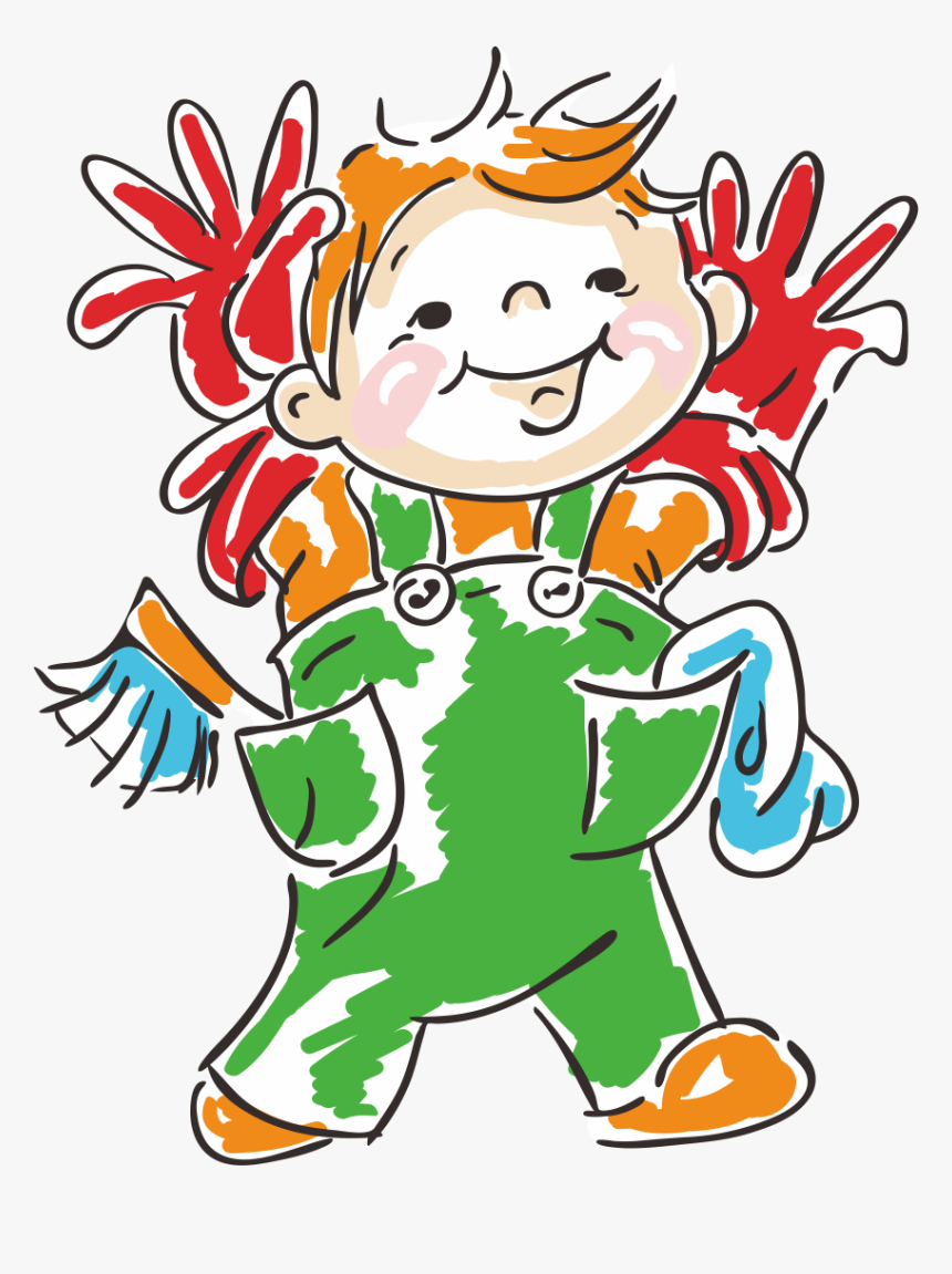 Classroom Child Cleaning Clip Art Painted Children - Students Cleaning Classroom Png, Transparent Png, Free Download