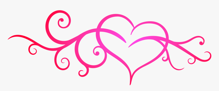 Heart Scroll Clipart - Scrollwork Vector Png Transparent, Png Download, Free Download