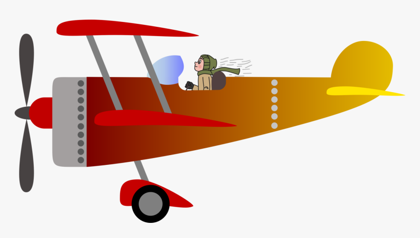 Propeller Driven Aircraft,angle,biplane - Clip Art Biplane, HD Png Download, Free Download