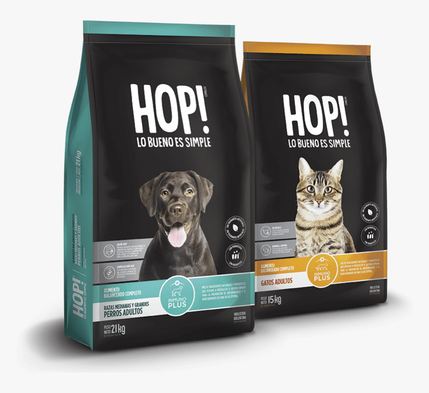 Hop Razas Medianas Y Grandes Para Perros Y Gatos Adultos - Hop Alimento Para Gatos, HD Png Download, Free Download