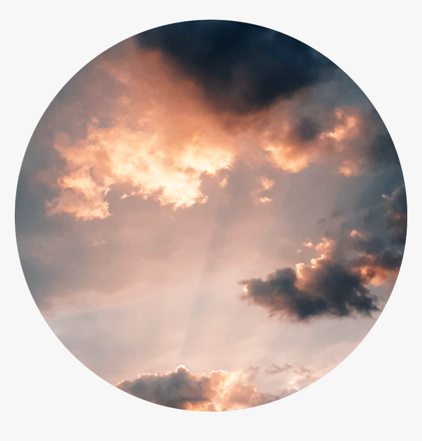 🧡

#clouds #circle #sunset #pink #background #aesthetic - Aesthetic Clouds And Sun, HD Png Download, Free Download