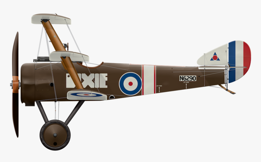Propeller Plane Side Png - Ww1 Plane Side View, Transparent Png, Free Download